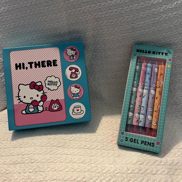 Hello Kitty | Other | Hello Kitty Note Card And Gel Pens | Poshmark